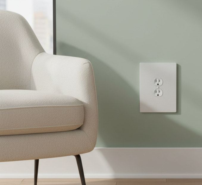 Oversize Electrical Wall Cover Plate Extra Large Jumbo Duplex Receptacle Outlet 1 Gang