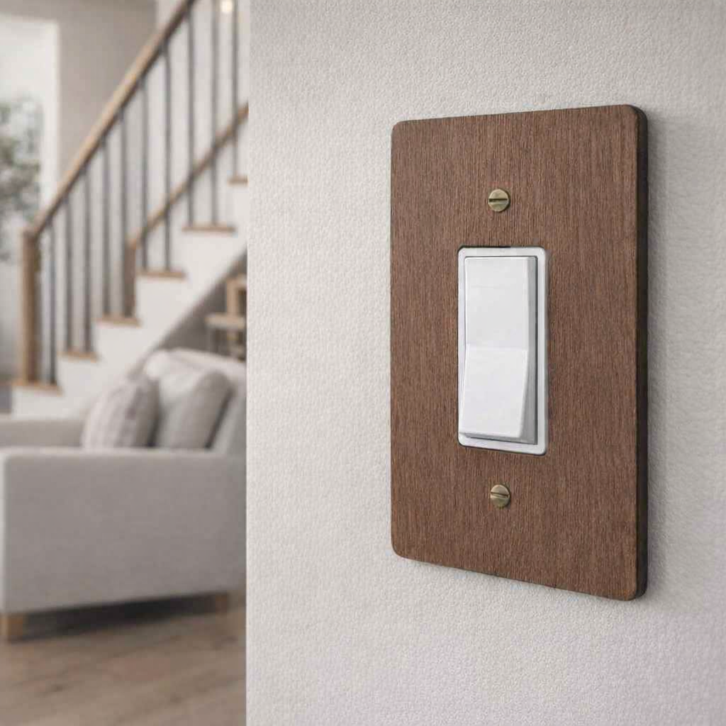 Oversize Electrical Decora Light Switch Wood Wall Plate