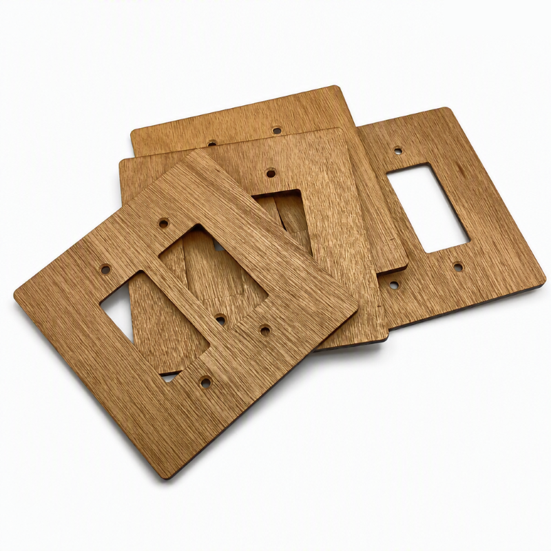 2-Gang GFCI / Decora Light Switch Cover | Hardwood, 6×6 inch 6 2-Gang GFCI / Decora Light Switch Cover | Hardwood, 6×6 inch - Image 6