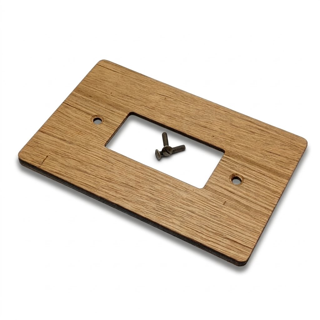 GFCI / Decora Light Switch Cover | Hardwood | 4×6 inch 4 Rustic Decorative hardwood wall plate