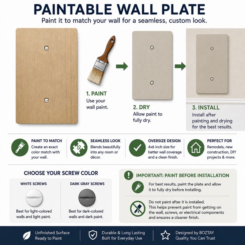 Paintable Wall Plates