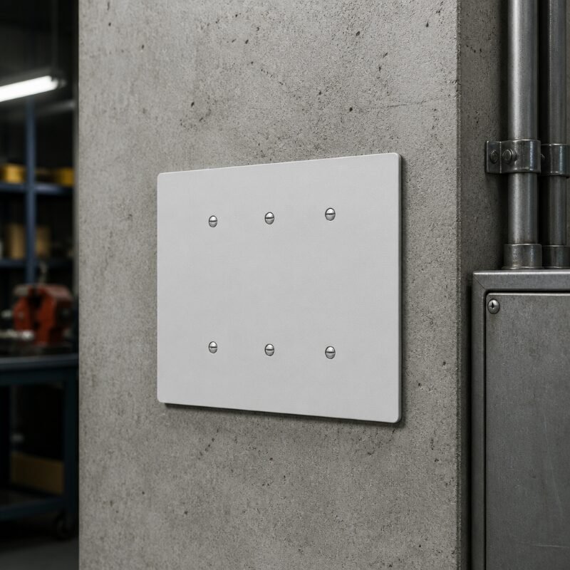 3 Gang Blank Electric Wall Plate, 6x8 inch 4 Commercial & Industrial Electrical Wall Plates