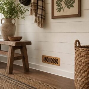 10x3 inch cabinet vent cover with modern honeycomb wood design