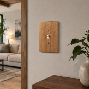 Decorative hardwood wall plate