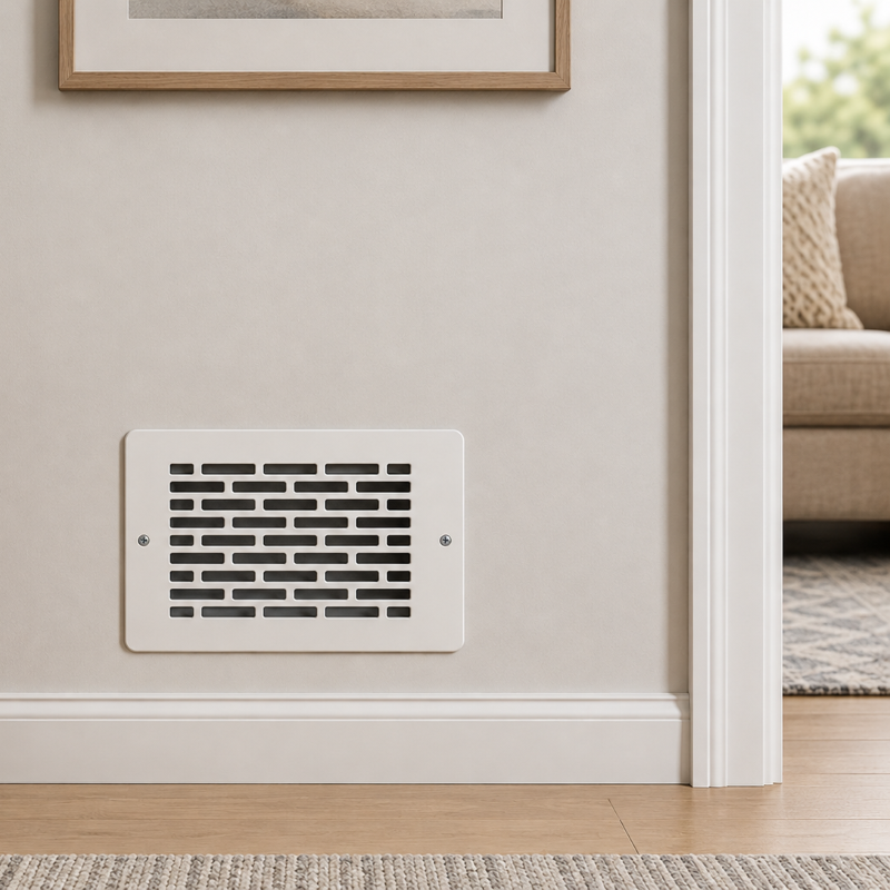 8x6 Air Vent Cover | White Decorative HVAC Register Grille 5 Decorative Air Vent Cover