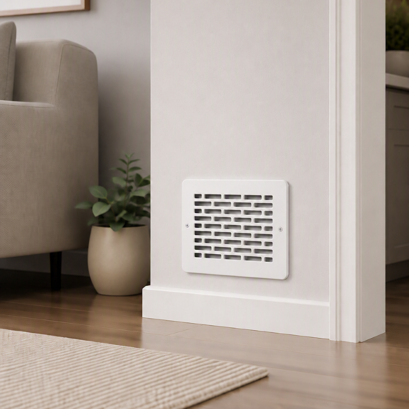8x6 Air Vent Cover | White Decorative HVAC Register Grille 3 Decorative Air Vent Cover