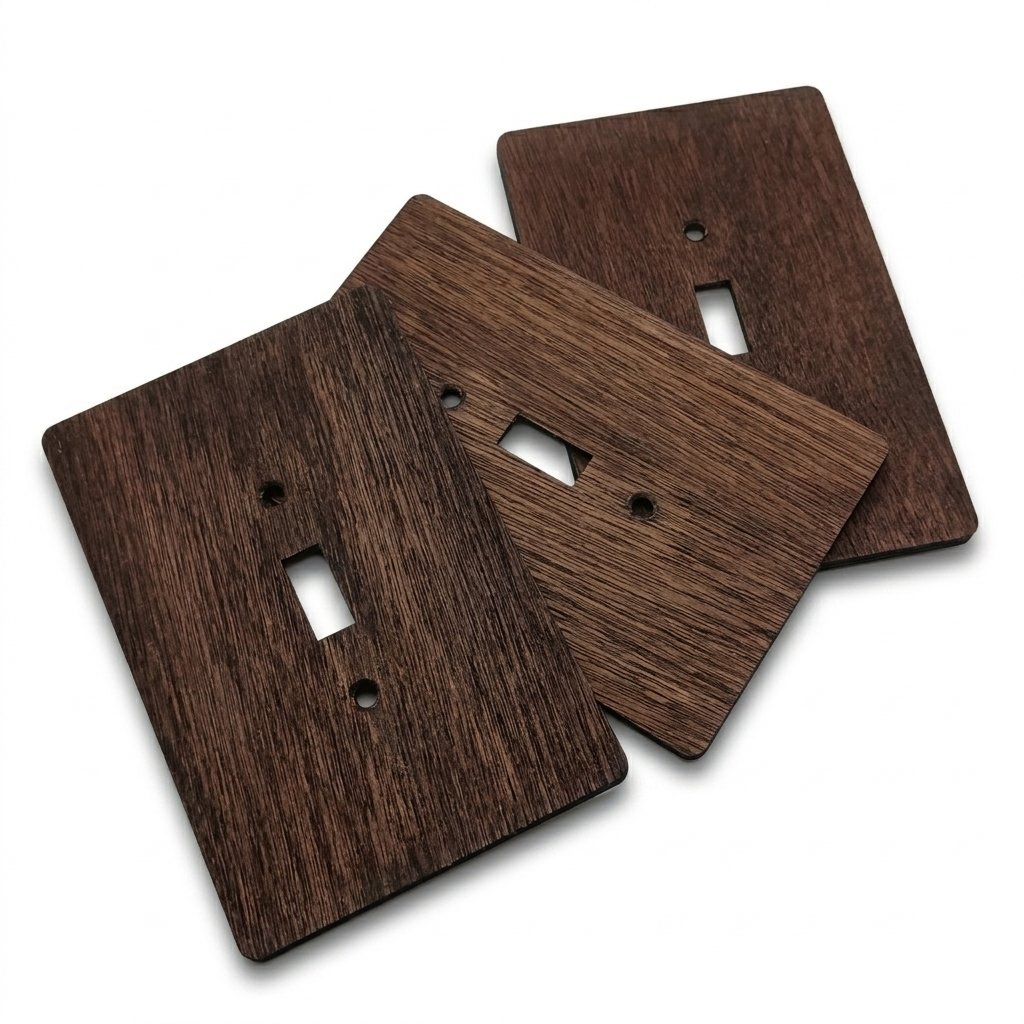 Toggle Light Switch Cover | Hardwood, 4×6 inch | Walnut Finish 6 Rustic Farmhouse Toggle Switch Cover