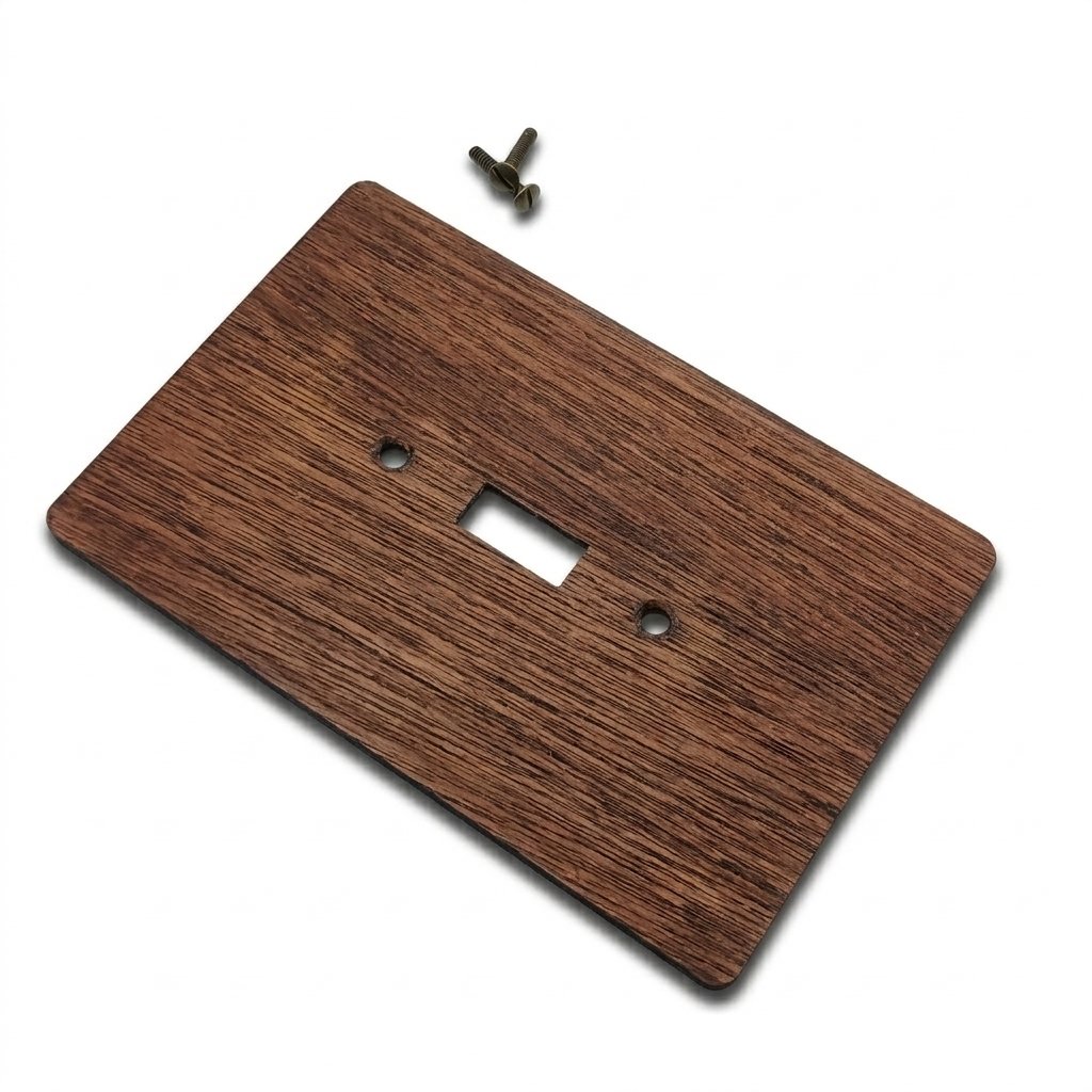Toggle Light Switch Cover | Hardwood, 4×6 inch | Walnut Finish 4 Rustic Farmhouse Toggle Switch Cover