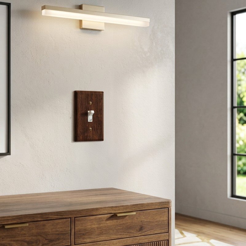 Toggle Light Switch Cover | Hardwood, 4×6 inch | Walnut Finish 7 Rustic Farmhouse Toggle Switch Cover
